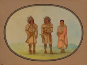 Trois Indiens Peoria, 1861-1869 - George Catlin