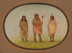 Trois Indiens Piankeshaw - George Catlin
