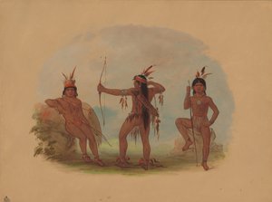 Trois Indiens Woyaway, 1854-1869 - George Catlin