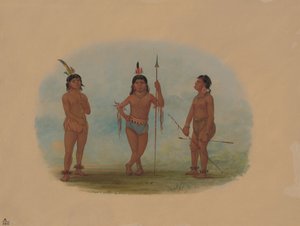 Trois jeunes hommes Tobos, 1854-1869 - George Catlin