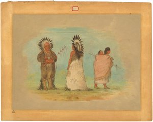 Deux chefs Ottoe et une femme - George Catlin