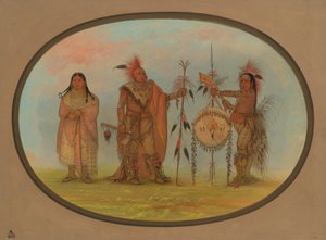 Deux chefs Saukie et une femme, 1861-1869 - George Catlin