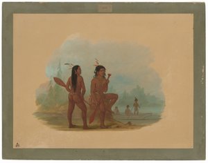 Deux jeunes hommes Haïda - George Catlin