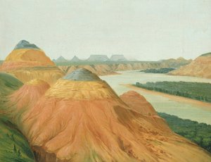 Vue dans le grand méandre du Missouri supérieur - George Catlin