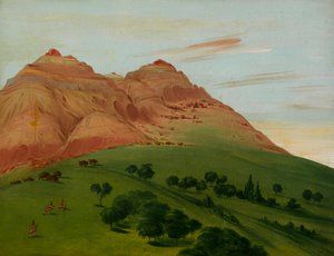 Vue dans le Grand Détour, 1900 miles au-dessus de St. Louis, 1832 - George Catlin