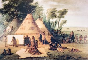 Village de la tribu des Sioux d