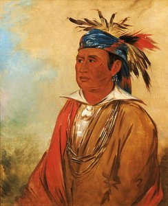 Wah-pón-jee-a, Le Cygne, un guerrier - George Catlin
