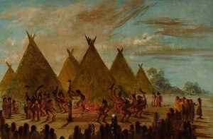Danse de la guerre, Sioux - George Catlin