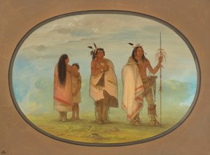 Chef Weeco, sa Femme et un Guerrier, 1861-1869 - George Catlin