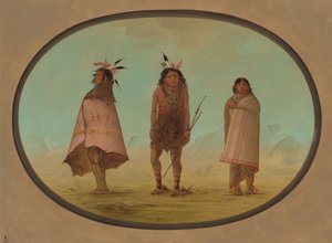 Yntah Medicine Man, un Guerrier et une Femme - George Catlin