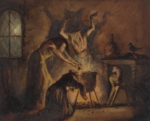 Scène des trois sorcières de Macbeth de Shakespeare