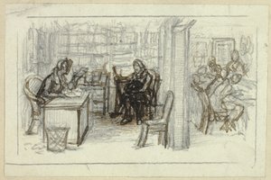 Vue de la Bibliothèque - George Cattermole