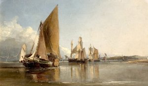 Bateaux Entrant dans la Medway - George Chambers