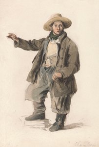 Porteur de poisson avec un chapeau de paille - George Chambers