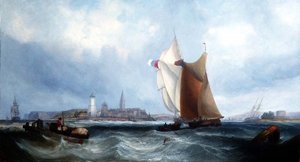 Navires au large de la côte française - George Chambers