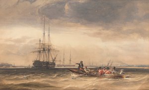 Soldats Embarqués vers un Indiaman à Northfleet - George Chambers