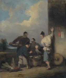 Hommes autour de l