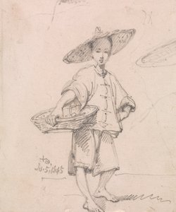 Jeune personne avec un panier - George Chinnery