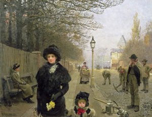 Un matin de printemps, Haverstock Hill, 1881 - George Clausen