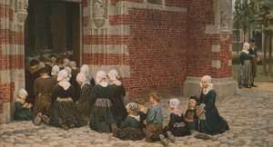 Grande messe dans un village de pêcheurs sur le Zuiderzee, Hollande, 1876, vers 1930 - George Clausen