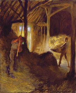 Dans la grange - George Clausen