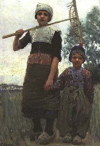 Petits faneurs, Hollande du Nord - George Clausen