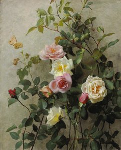 Roses sur un Mur, 1877 - George Cochran Lambdin