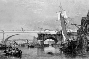Partie des anciens et nouveaux ponts de Londres, 1832