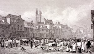 Marché de Smithfield, Londres, vers 1830 - George Cooke