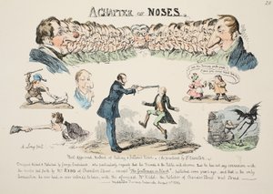 Un chapitre de nez, pub. 1834 (gravure en couleur) - George Cruikshank