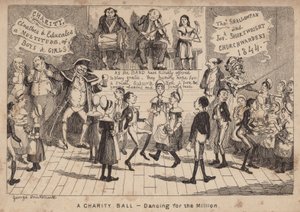 Un bal de charité - danser pour le million; caricature