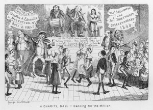 Un bal de charité, danse pour le million - George Cruikshank