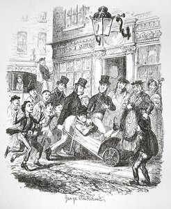 Un pickpocket en garde à vue, c.1835 - George Cruikshank