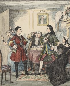 Audace de Jack Sheppard, illustration de Jack Sheppard : Une romance par William Harrison Ainsworth, publié 1839 (eau-forte en couleur) - George Cruikshank