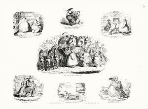 Caricatures de George Cruikshank sur le thème de l