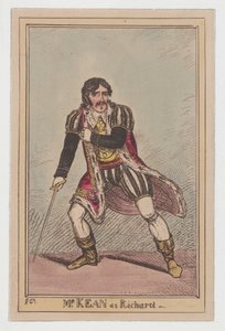 Edmund Kean en Richard III, vers 1814 - George Cruikshank