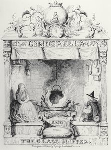 Frontispice de Cendrillon et la pantoufle de verre par Charles Perrault - George Cruikshank