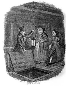 Illustration pour "Oliver Twist" (Olivier) de Charles Dickens - George Cruikshank
