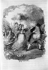 Illustration pour « Oliver Twist » par Charles Dickens (1812-1870), par George Cruikshank (1792-1878).