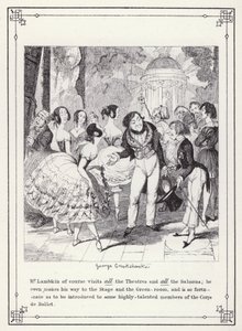 Illustration pour Le Livre du Célibataire, ou Le Progrès de M. Lambkin (Gent) (gravure) - George Cruikshank