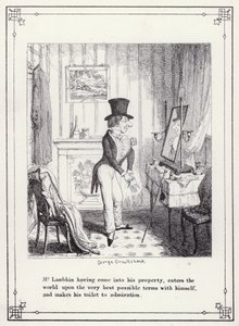 Illustration pour Le Livre du Célibataire, ou Le Progrès de M. Lambkin (Gent) (gravure) - George Cruikshank