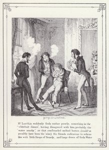 Illustration pour Le Livre du Célibataire, ou Le Progrès de M. Lambkin (Gent) (gravure) - George Cruikshank