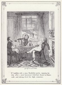 Illustration pour The Bachelor’s Own Book, or The Progress of Mr Lambkin (Gent) - George Cruikshank