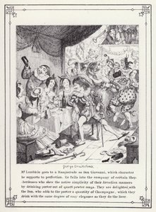 Illustration pour Le Livre du Célibataire, ou Le Progrès de M. Lambkin (Gent) - George Cruikshank