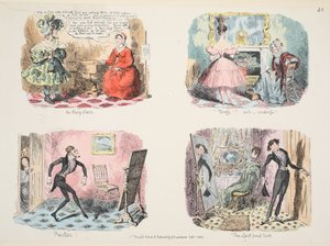 Illustration de The Whole Art of Dress or The Road to Elegance and Fashion, pub. 1832 - George Cruikshank