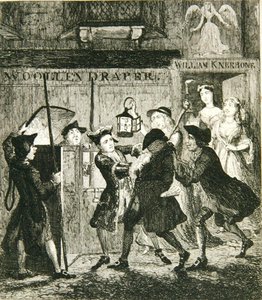 Jack Sheppard trompant Shotbolt le geôlier, illustration de 