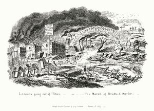 Londres sort de la ville, ou la marche des briques et du mortier - George Cruikshank
