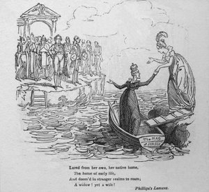 Attirée loin de chez elle, son foyer natal..., vers 1820 - George Cruikshank