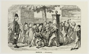 Mars - Douceur des gravures sur acier de George Cruikshank pour les Comic Almanacks : 1835-1853 - George Cruikshank