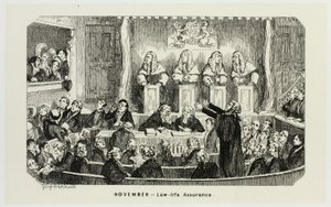 Novembre - Assurance de la vie juridique, des gravures sur acier de George Cruikshank aux Almanachs comiques : 1835-1853 - George Cruikshank